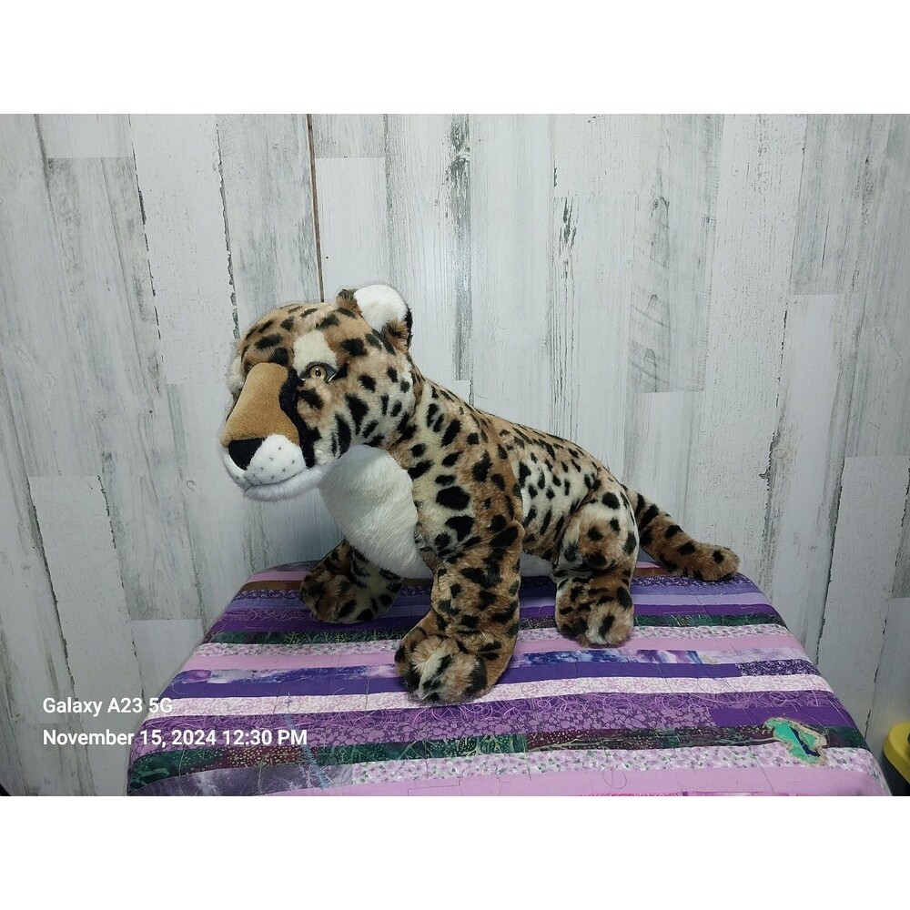 Cheetah Plush Fine Toy 19" Realistic Stuffed Animal